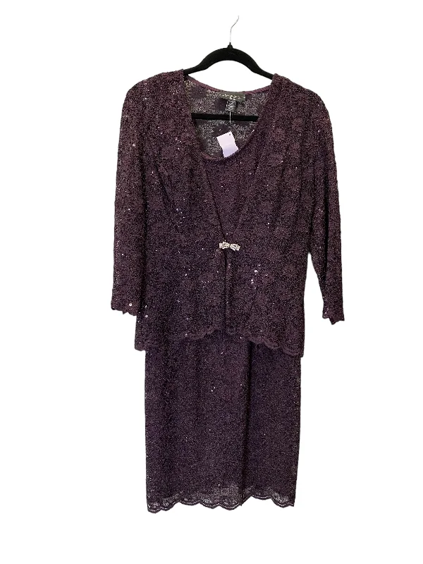 Dress Set 2pc By R And M Richards In Purple, Size: M Backless unclassified dresses