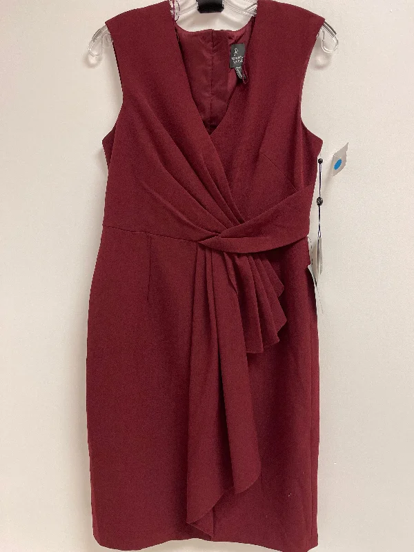 Dress Work By Adrianna Papell In Red, Size: M Knitted unclassified dresses