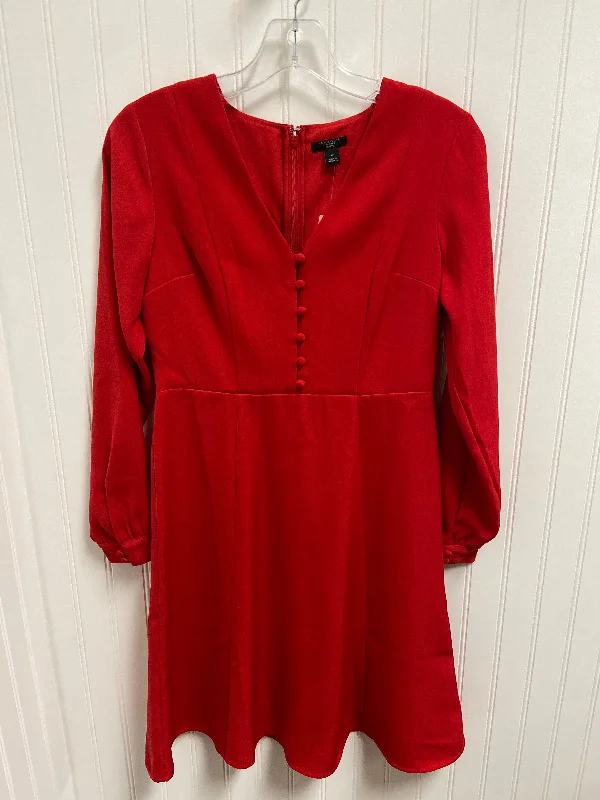 Dress Work By Ann Taylor In Red, Size: 0 Satin unclassified dresses