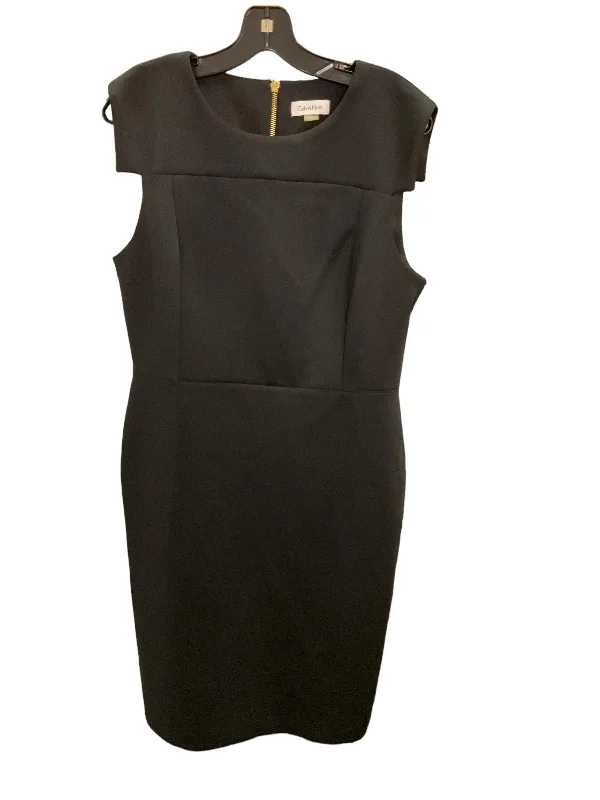 Dress Work By Calvin Klein In Black, Size: L Lace unclassified dresses