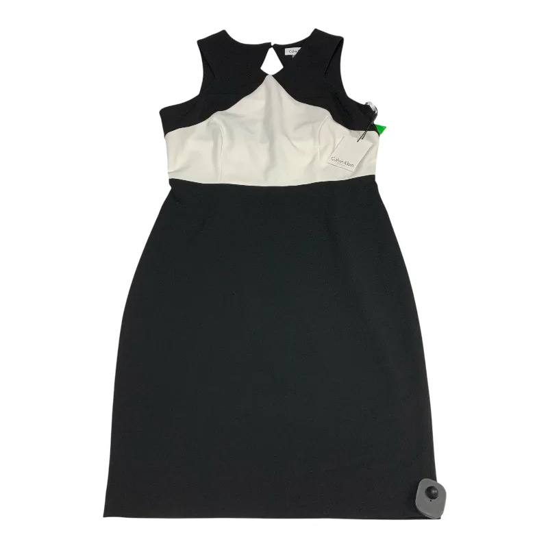 Dress Work By Calvin Klein In Black & White, Size: M Office unclassified dresses