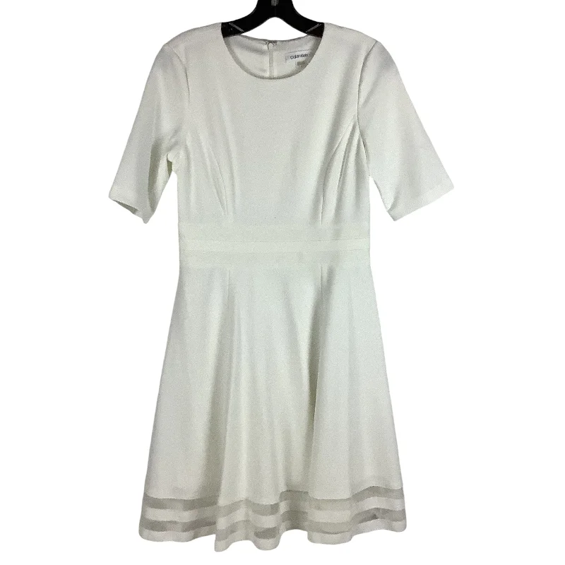 Dress Work By Calvin Klein In White, Size: 6 Bold pattern unclassified dresses