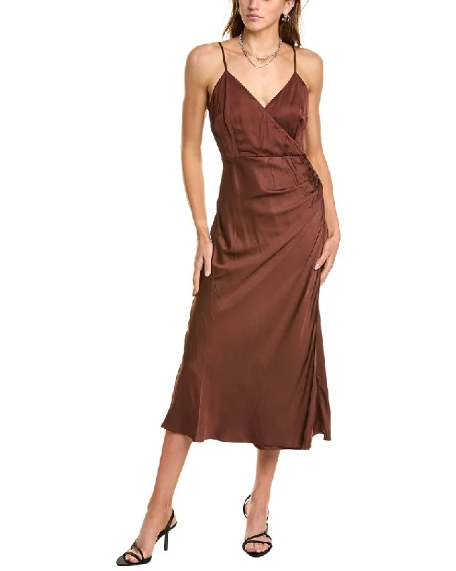 French Connection Ennis Satin Slip Midi Dress Midi Skirt Chic