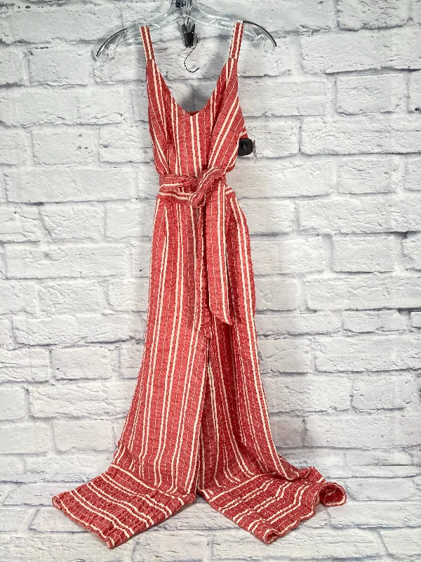 Jumpsuit By Anthropologie In Red & White, Size: S Pastel unclassified dresses