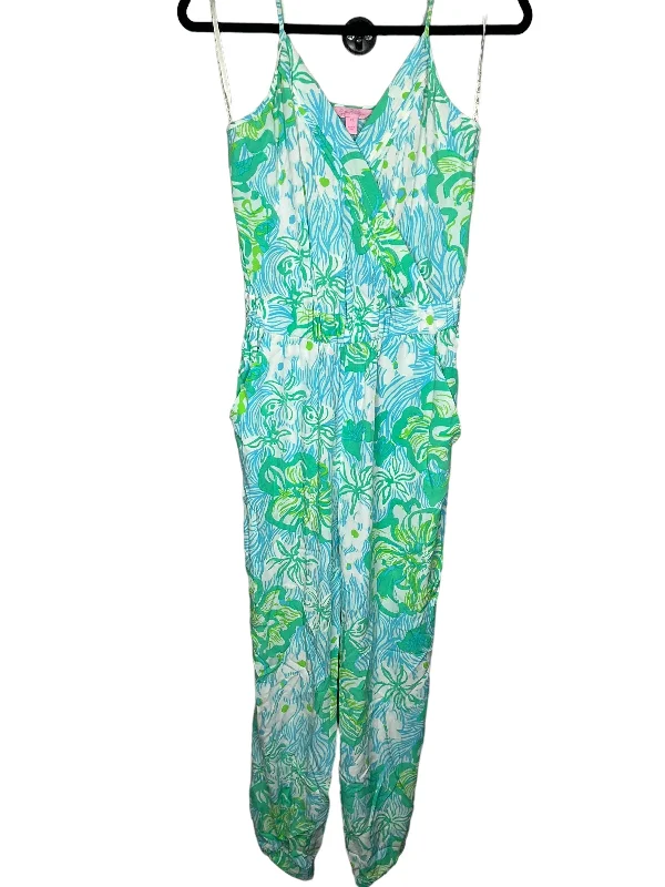 Jumpsuit By Lilly Pulitzer In Blue & Green, Size: Xs Sleeveless unclassified dresses