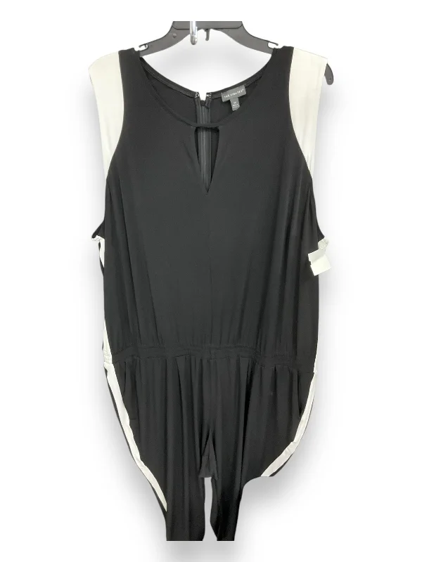 Jumpsuit By Limited In Black & White, Size: 2x Backless unclassified dresses