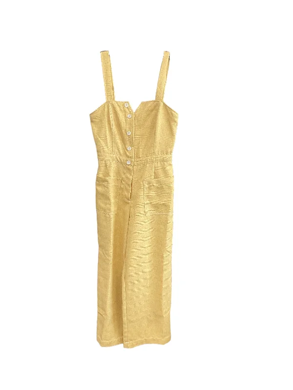 Jumpsuit By Moon River In Yellow, Size: S Color block unclassified dresses