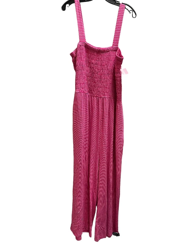 Jumpsuit By Zenana Outfitters In Pink, Size: 2x Discounted unclassified dresses