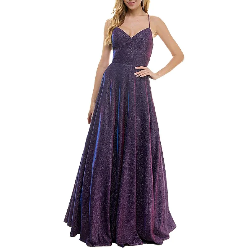 Juniors Womens Glitter Formal Evening Dress Travel unclassified dresses