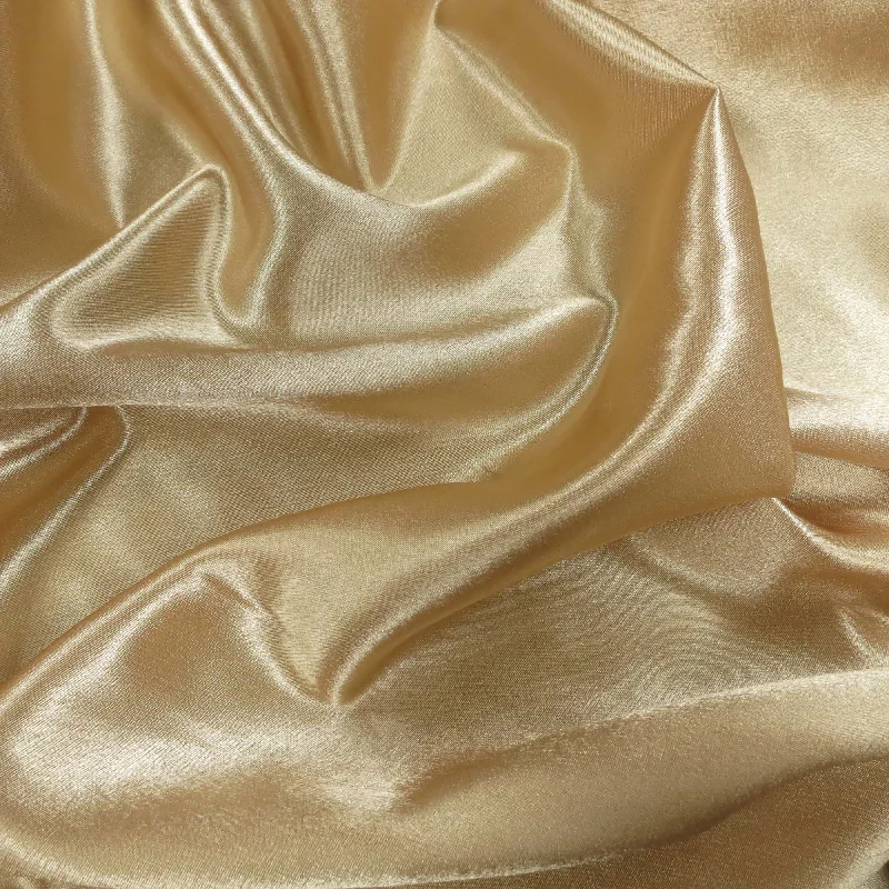 Light Gold Polyester Crepe Back Satin Casual unclassified dresses