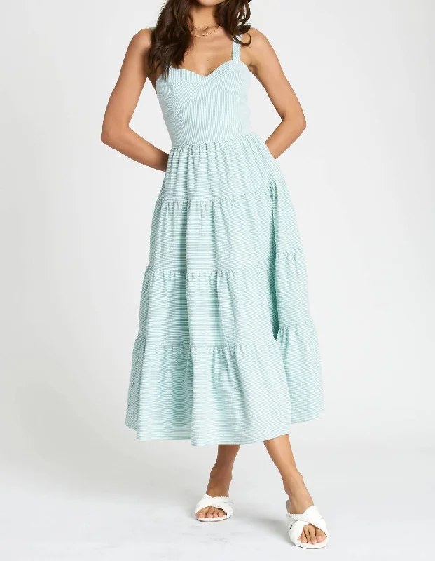 Lillibeth Dress In Soft Green Polka dot unclassified dresses