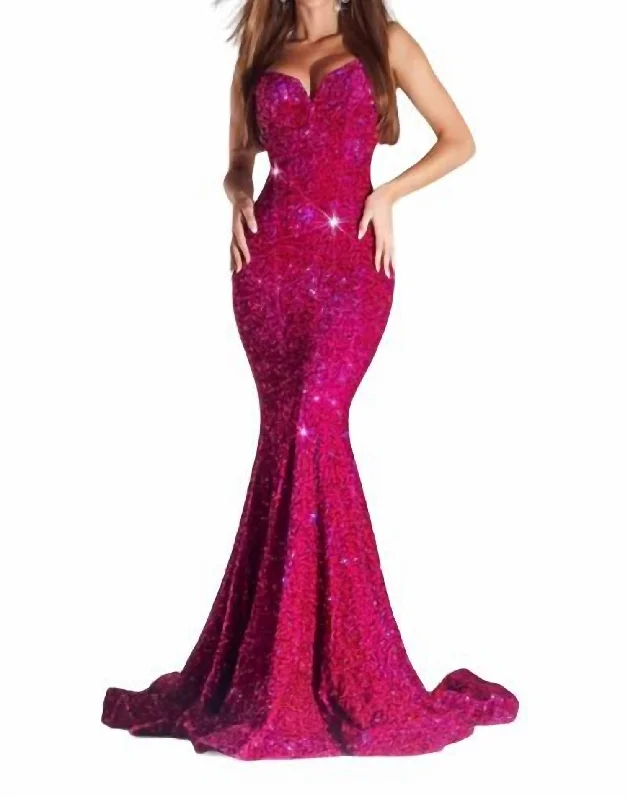 Mermaid Prom Dress In Magenta Holiday unclassified dresses