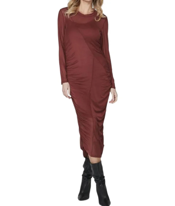 Mesh Dress In Wine Knitted unclassified dresses