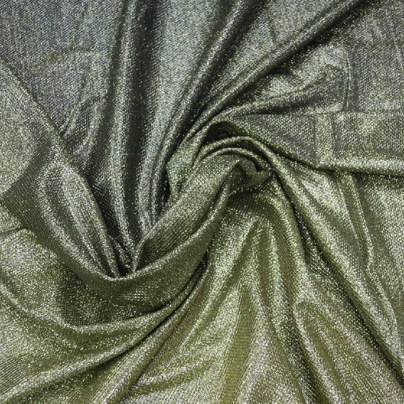 Metallic Gradient Gold - Green Liquid Polyester Fabric Printed unclassified dresses