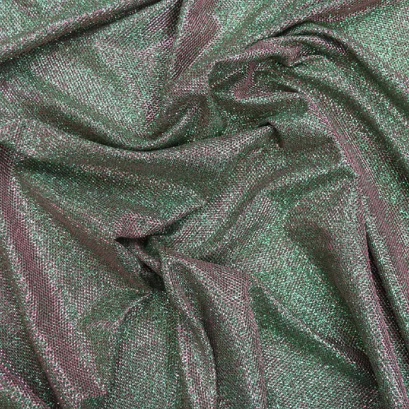 Metallic Gradient Green-Burgundy Liquid Polyester Fabric Bright color unclassified dresses