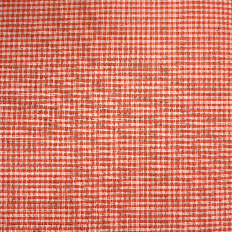 Orange Plaid Cotton Blended Broadcloth Bold pattern unclassified dresses