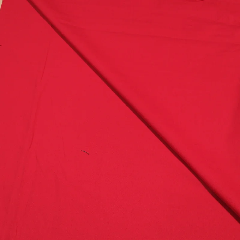 Red Loro Piana Plain Solid Priest Cloth Cotton Fabric Office unclassified dresses