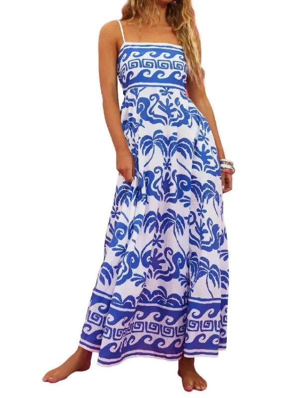 Rianne Dress In Blue/white Casual unclassified dresses