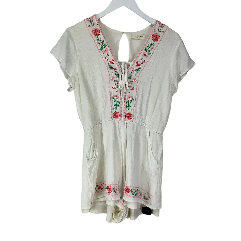 Romper By Copper Key In White, Size: L Casual unclassified dresses