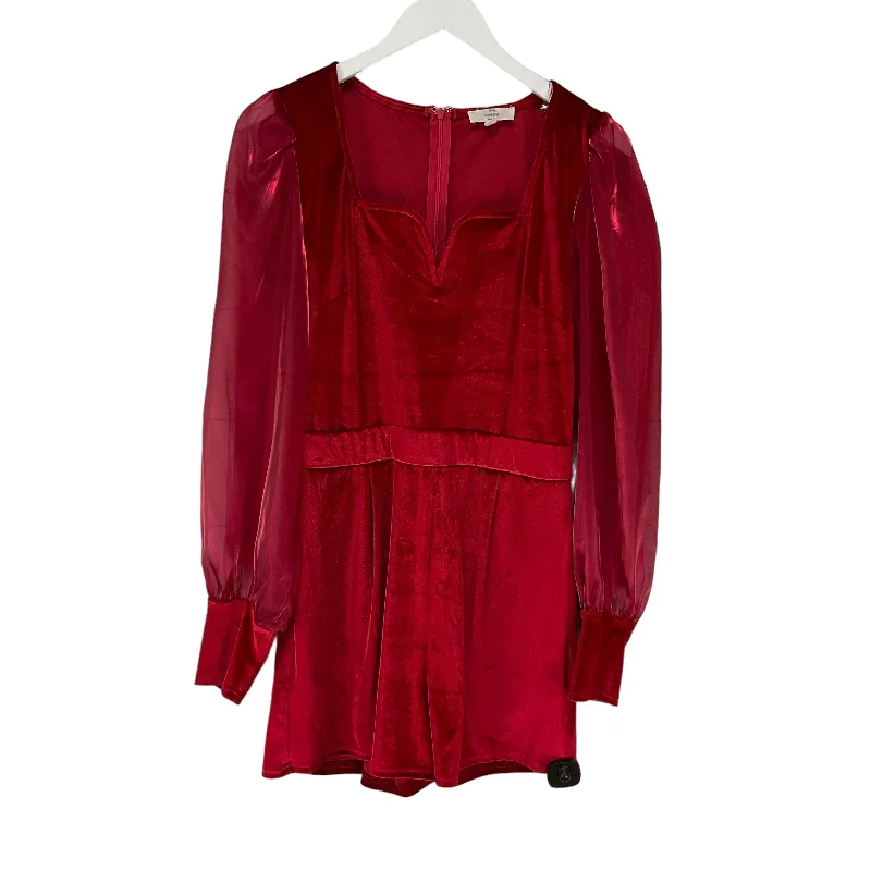 Romper By Entro In Red, Size: L Affordable unclassified dresses