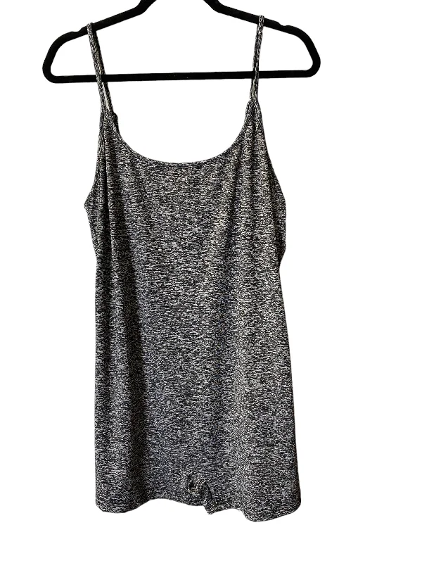 Romper By Shein In Grey, Size: 2x Metallic unclassified dresses