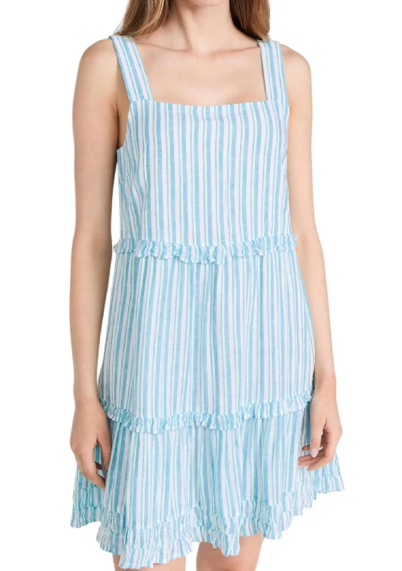 Sandy Dress In Laguna Stripe Metallic unclassified dresses