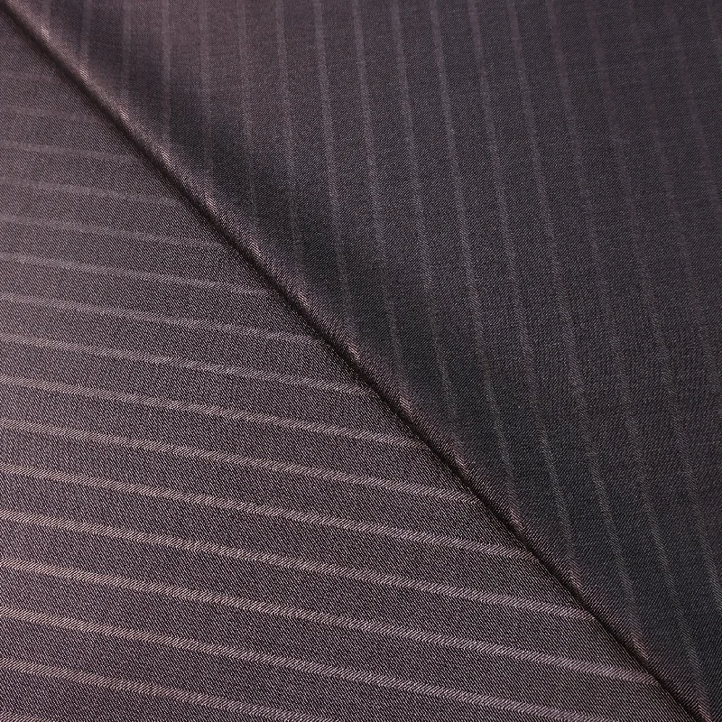 Shiny Gray Herringbone Stripes Lana e Seta Ariston Fabric Unique unclassified dresses