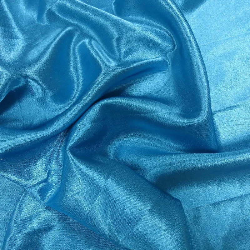 Sky Blue Polyester Crepe Back Satin Designer unclassified dresses