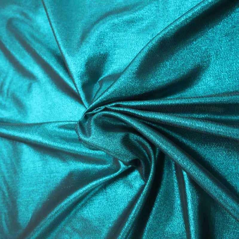 Solid Plain Textured Green Teal Lamé Fabric Elegant evening unclassified dresses