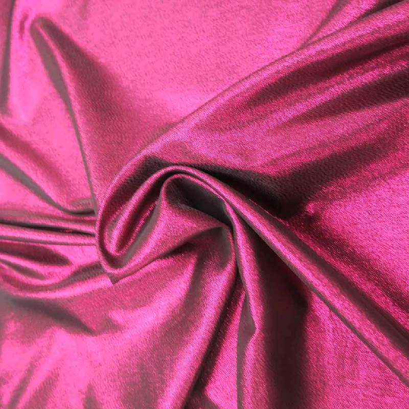 Solid Plain Textured Metallic Fuchsia Lamé Fabric Bright color unclassified dresses