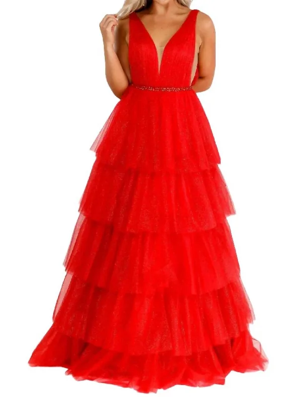 Sweetheart A-Line Prom Dress In Red Boho unclassified dresses