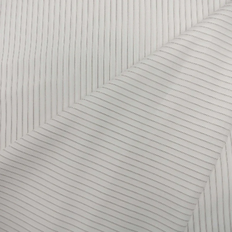 White Pin Striped Herringbone 100% Fine Cotton Fabric Sequin unclassified dresses