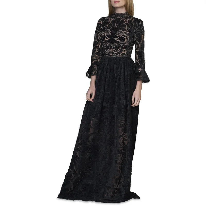 Womens Velvet Burnout Evening Dress Budget-friendly unclassified dresses