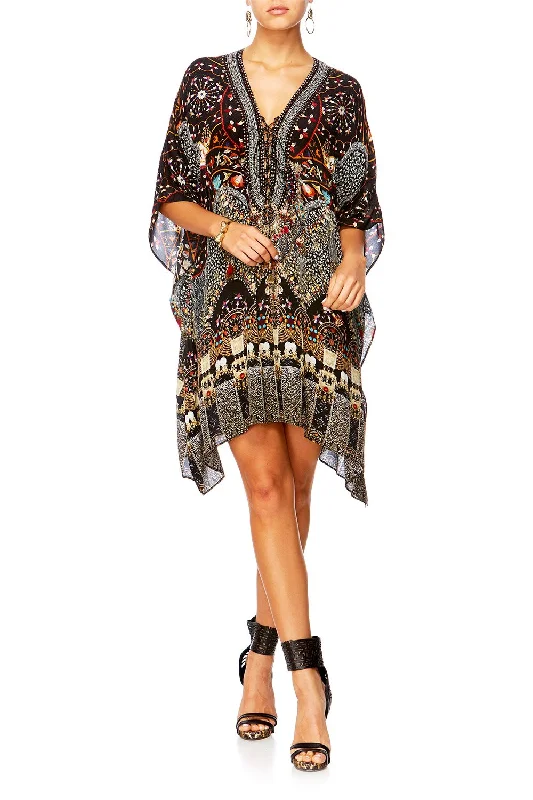 SHORT LACE UP KAFTAN CHAMBER OF REFLECTIONS Lace Dress Sparkle