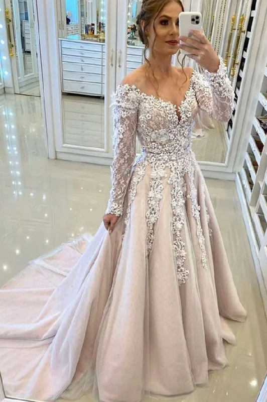 Stylish v neck lace long prom dress evening dress,DS3856 Satin Lace Dress